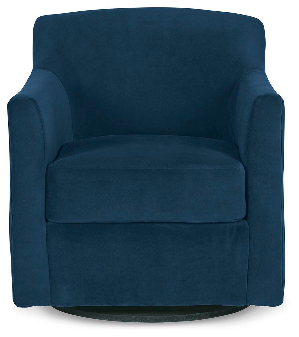 Bradney Swivel Accent Chair - Blue (3)