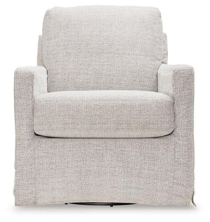 Nenana Next-Gen Nuvella Swivel Glider Accent Chair - Pearl Silver (3)