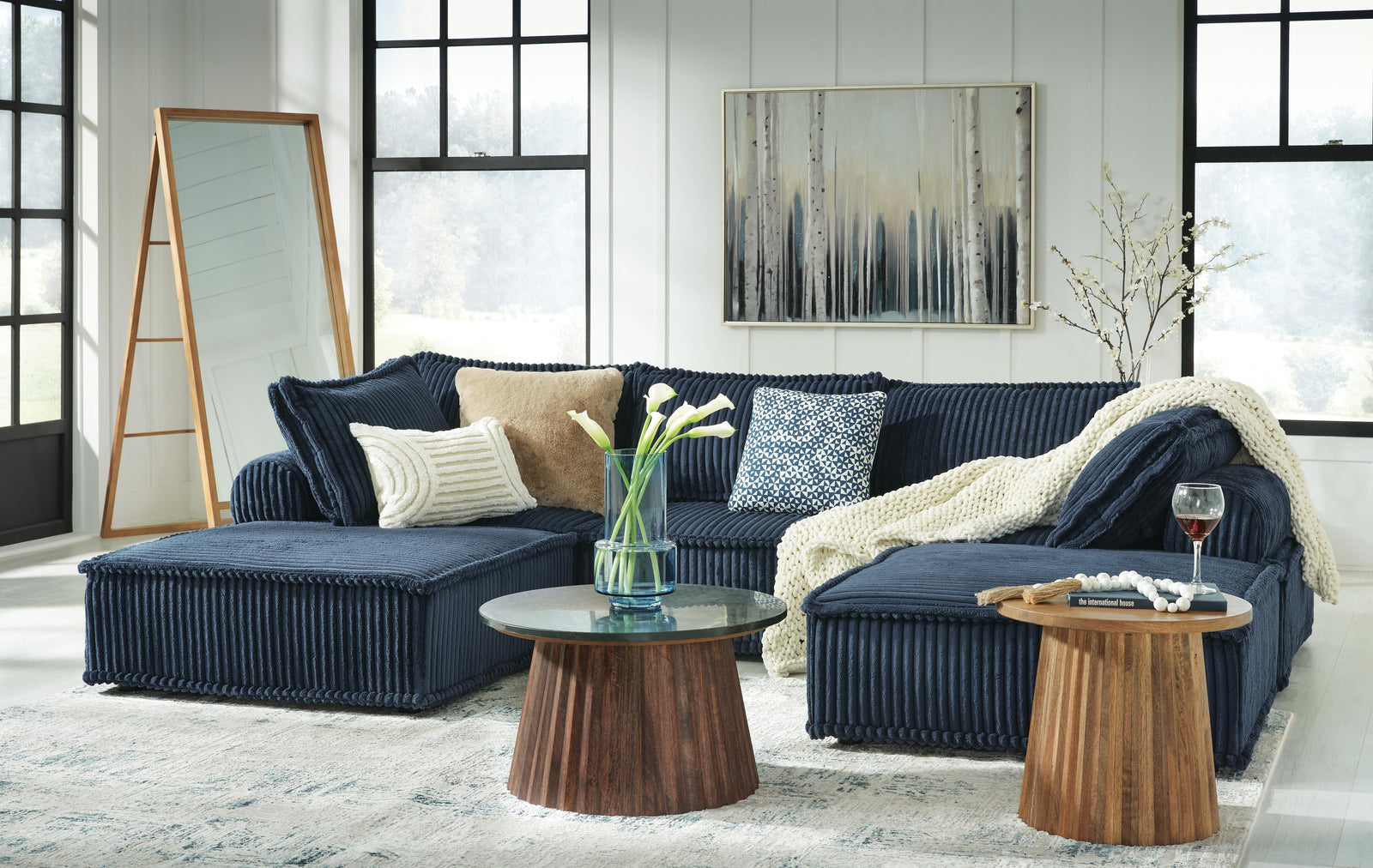 Bales 5-Piece Modular Seating - Blue (2)