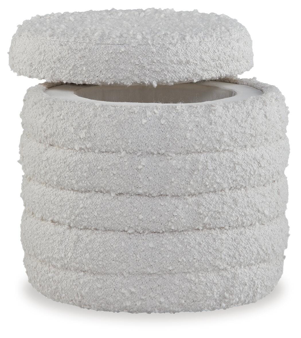 Duntler Storage Ottoman - Pearl Silver (3)