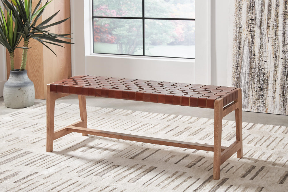 Lemmund Accent Bench - Dark Brown (2)