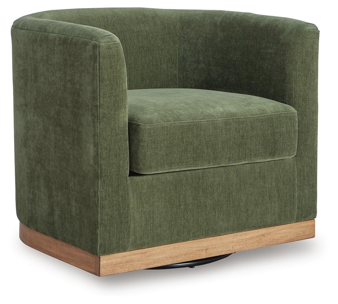 Jersonlow Swivel Accent Chair - Green (1)