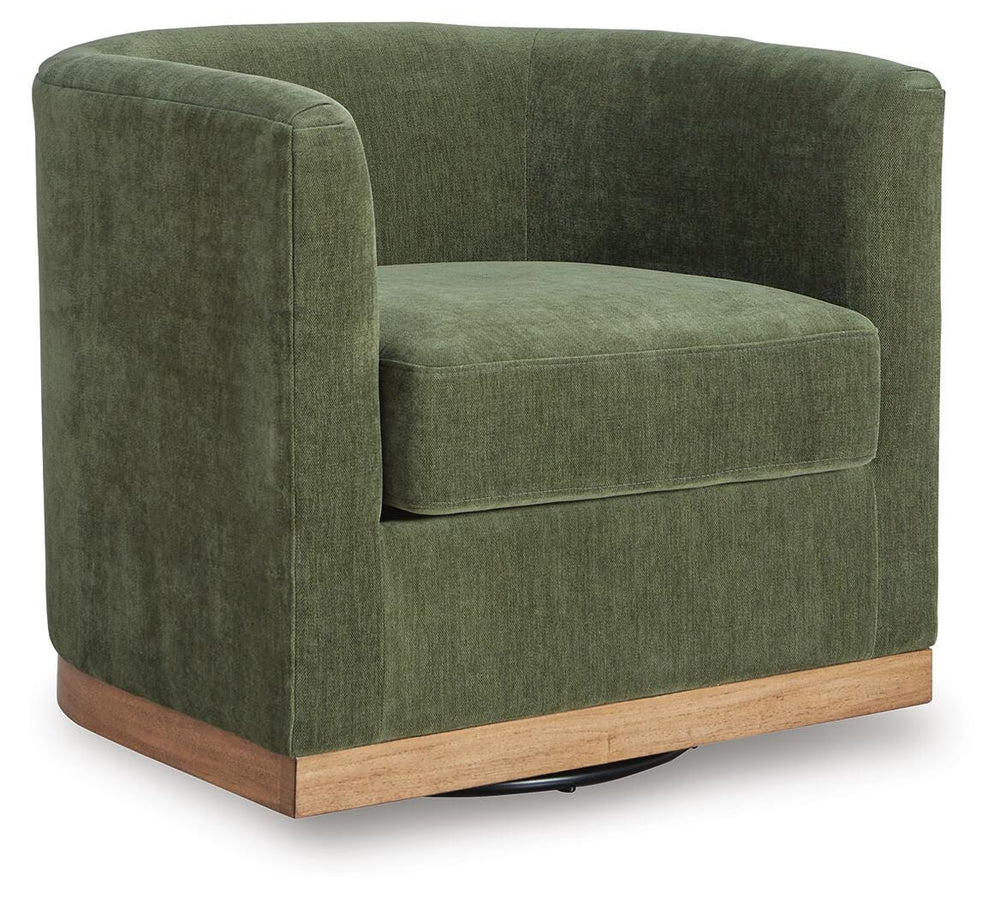 Jersonlow Swivel Accent Chair - Green (1)