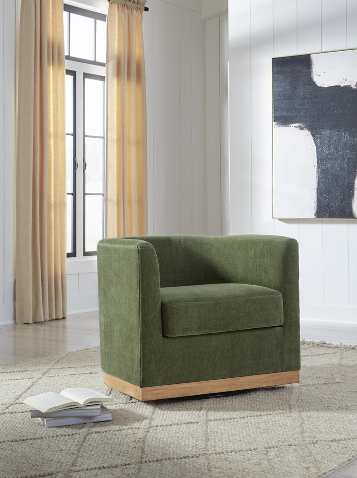 Jersonlow Swivel Accent Chair - Green (2)