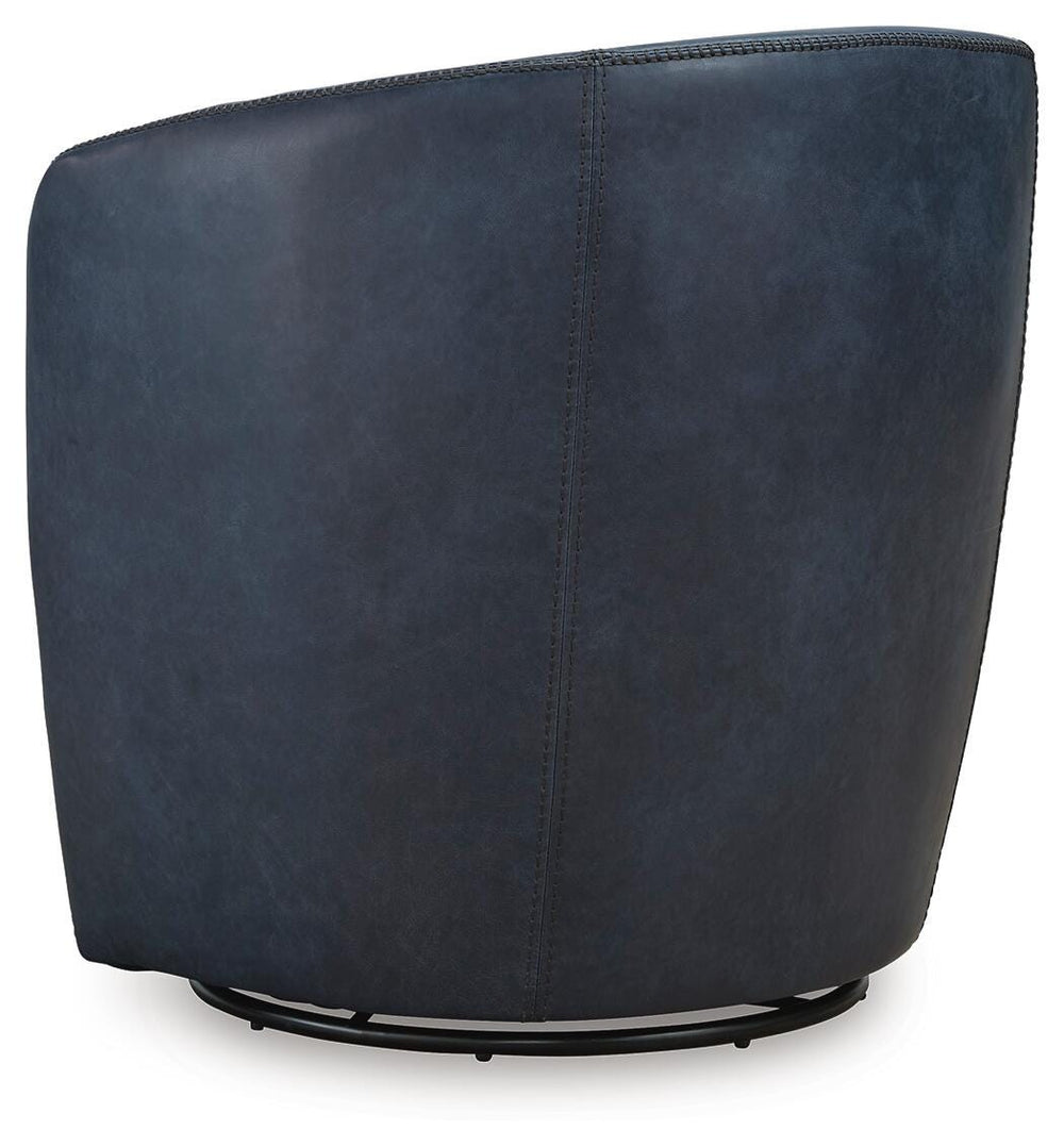 Kierreys Swivel Accent Chair - Blue (5)