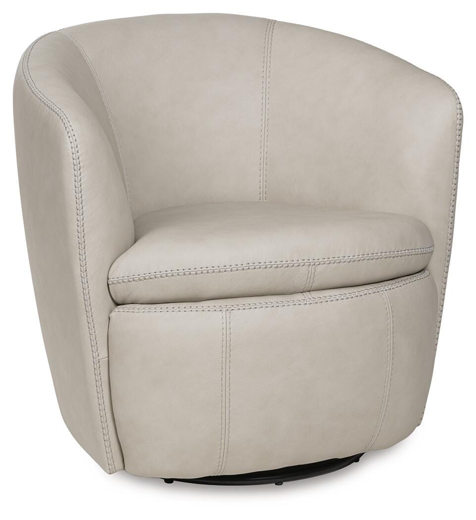 Kierreys Swivel Accent Chair - Beige (1)