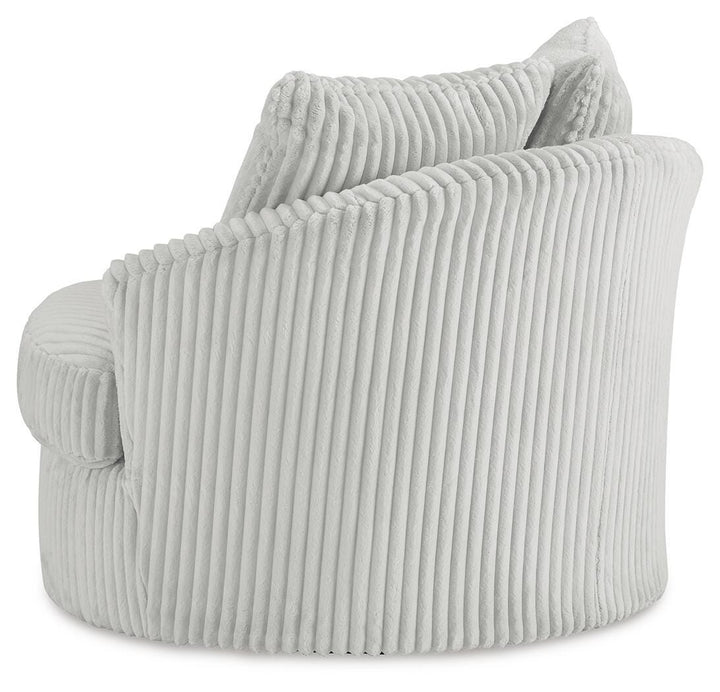 Gramwell Swivel Accent Chair - Pearl Silver (5)