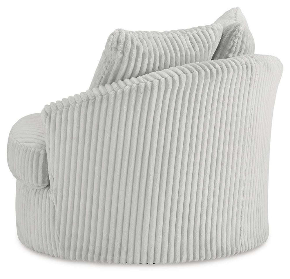 Gramwell Swivel Accent Chair - Pearl Silver (5)