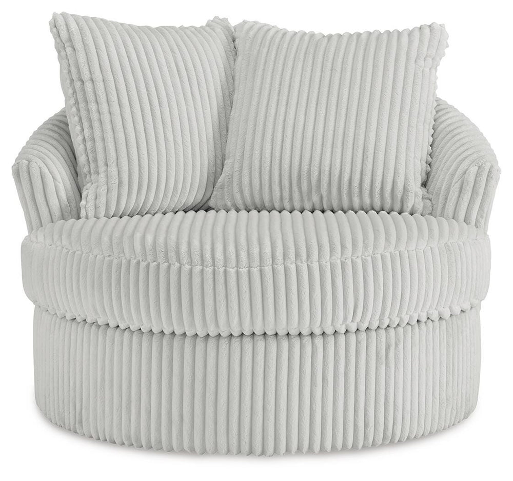 Gramwell Swivel Accent Chair - Pearl Silver (3)