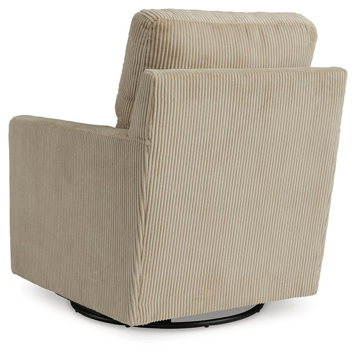 Icaman Swivel Accent Chair - Beige (5)