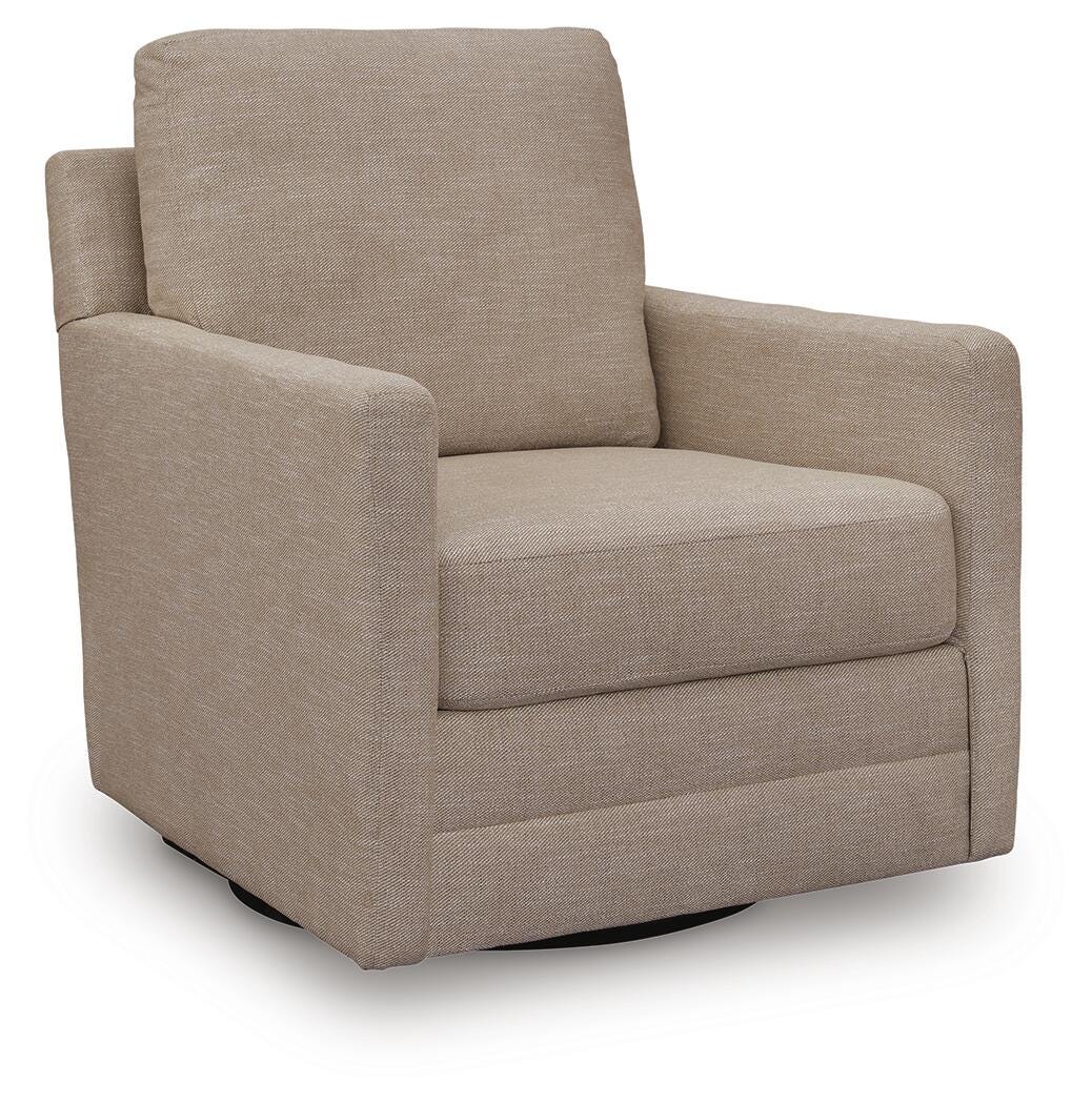 Freybourne Next-Gen Nuvella Swivel Accent Chair - Beige (1)