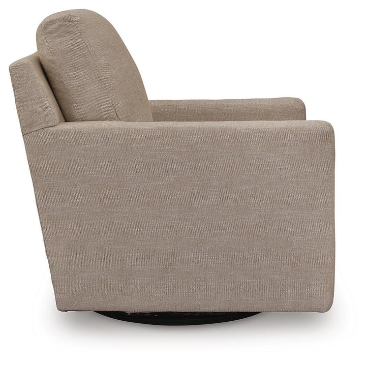 Freybourne Next-Gen Nuvella Swivel Accent Chair - Beige (4)