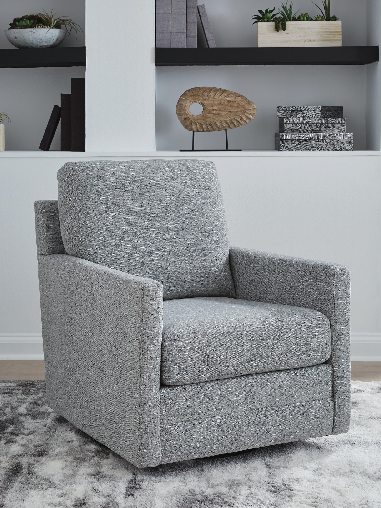 Freybourne Next-Gen Nuvella Swivel Accent Chair - Gray (2)