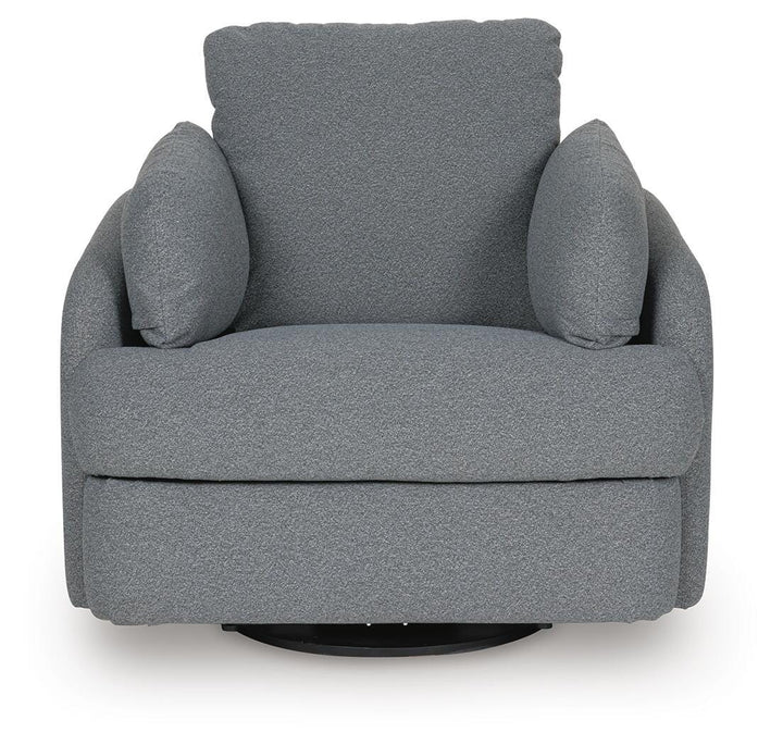 Alainmont Next-Gen Nuvella Swivel Power Recliner - Dark Gray (6)