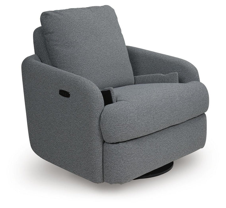 Alainmont Next-Gen Nuvella Swivel Power Recliner - Dark Gray (5)