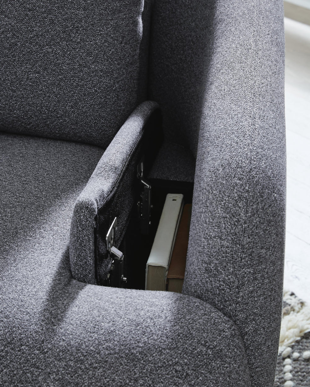 Alainmont Next-Gen Nuvella Swivel Power Recliner - Dark Gray (10)