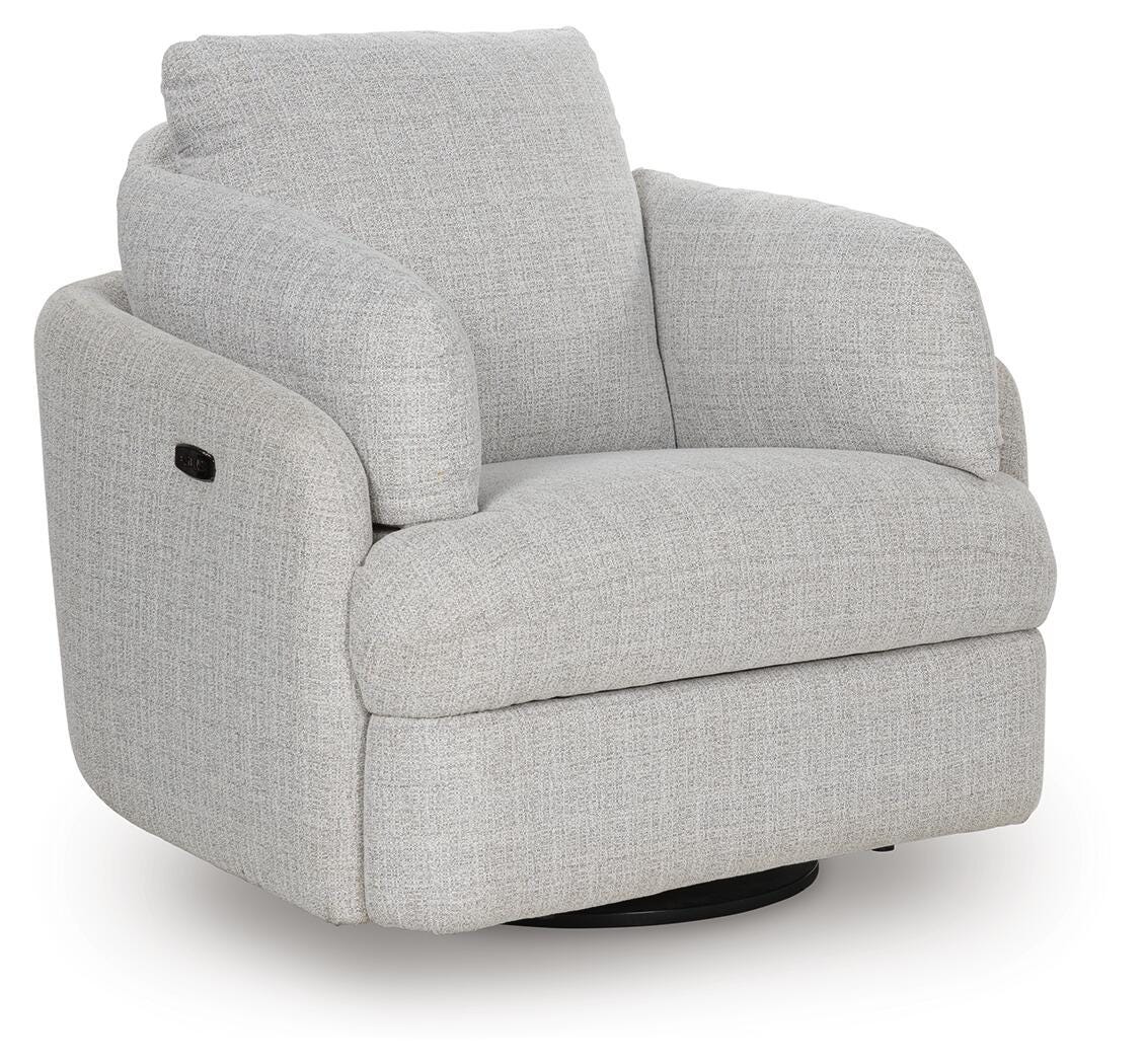 Alainmont Next-Gen Nuvella Swivel Power Recliner - Gray (1)