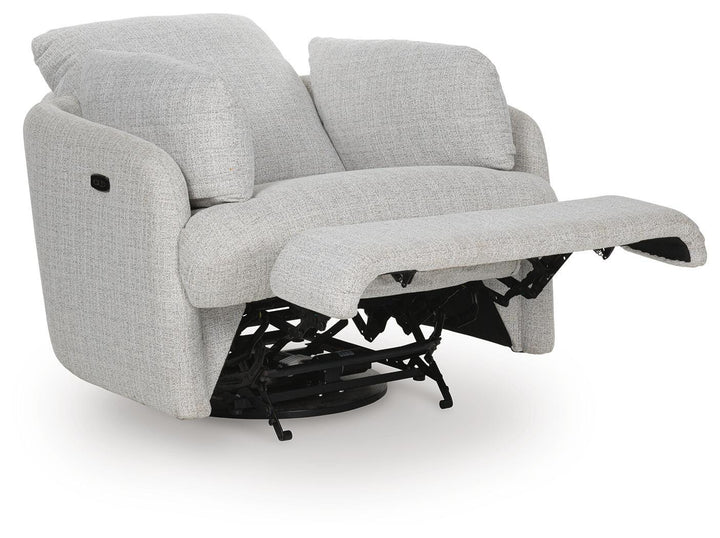 Alainmont Next-Gen Nuvella Swivel Power Recliner - Gray (3)
