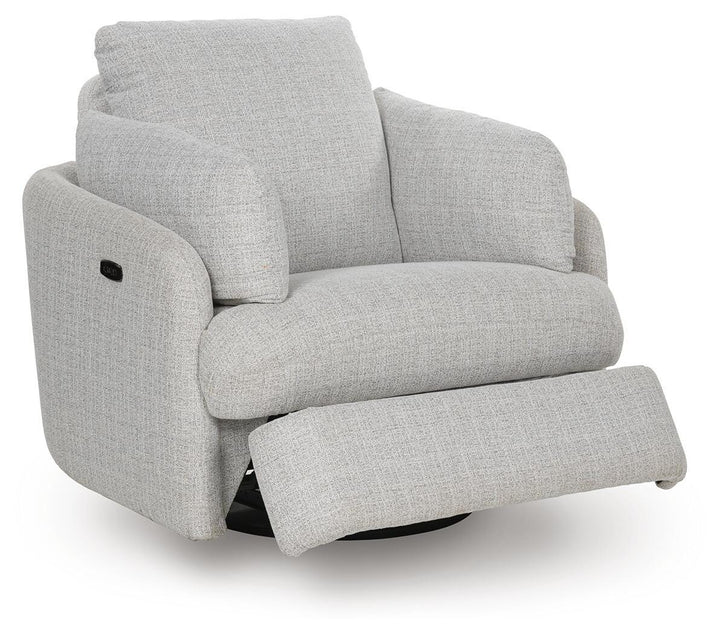 Alainmont Next-Gen Nuvella Swivel Power Recliner - Gray (4)