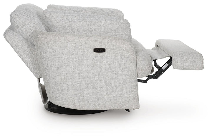 Alainmont Next-Gen Nuvella Swivel Power Recliner - Gray (7)