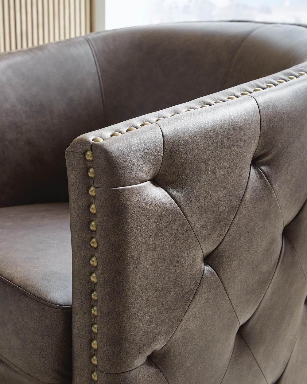Brentlow Swivel Accent Chair - Dark Brown (6)