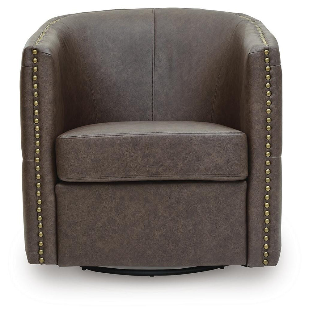 Brentlow Swivel Accent Chair - Dark Brown (3)