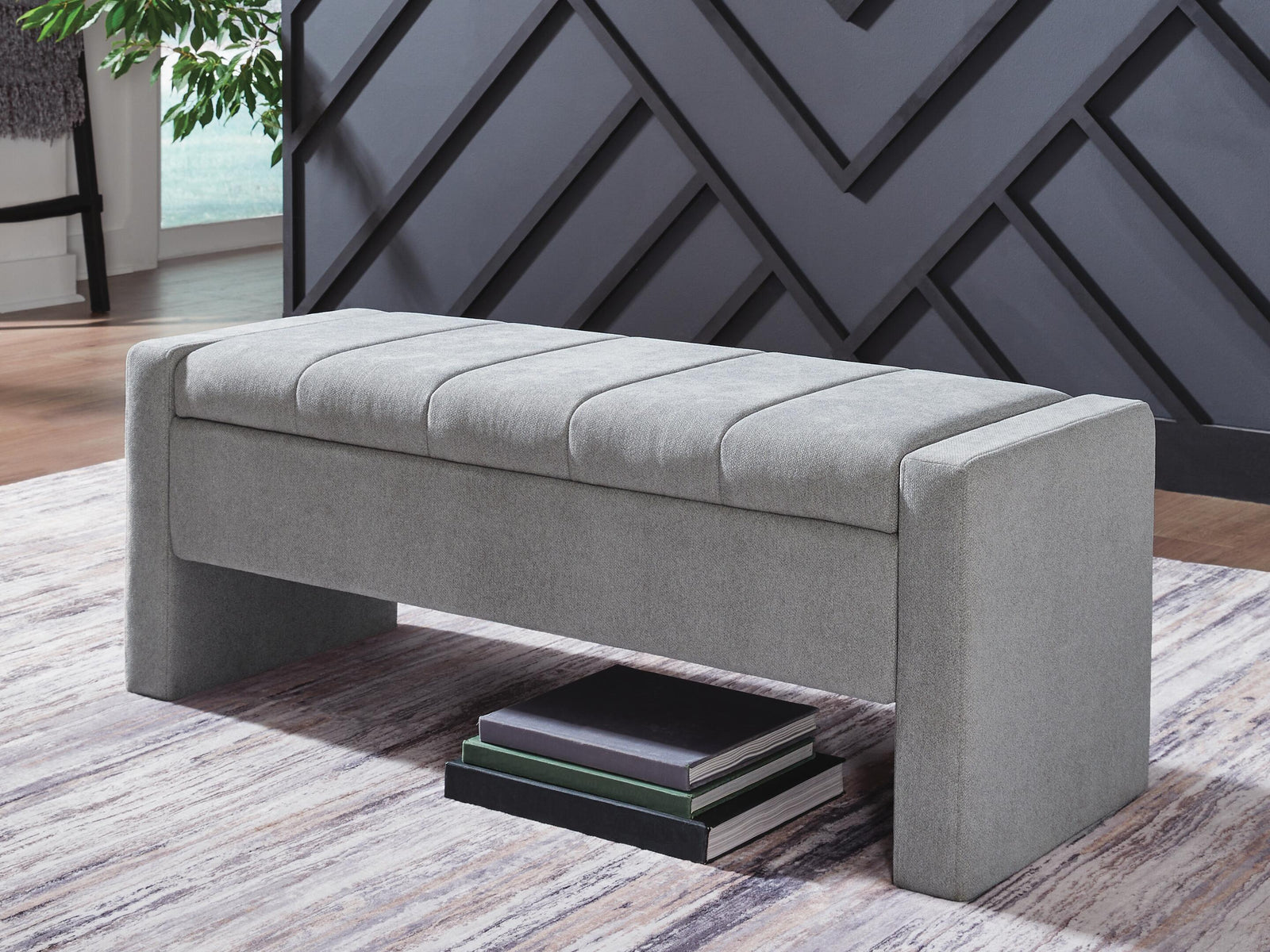 Akselman Storage Bench - Gray (2)