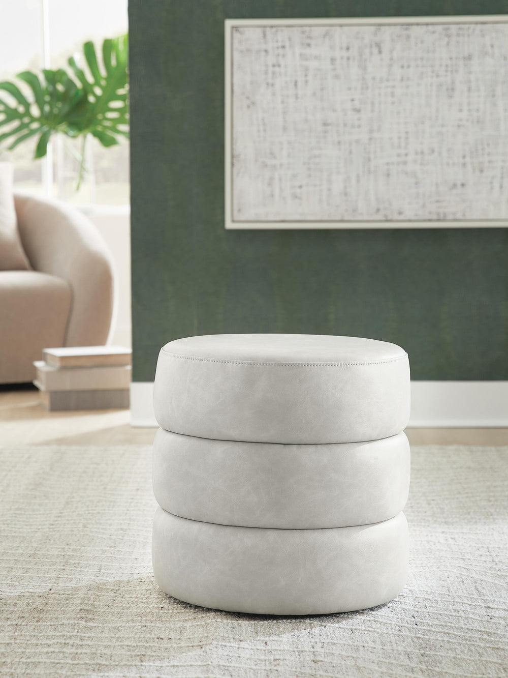 Ummi Swivel Accent Ottoman - Bone (2)