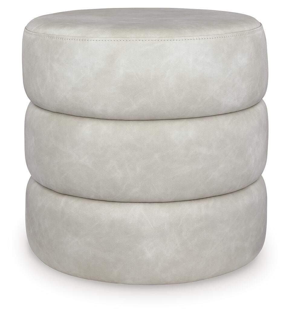 Ummi Swivel Accent Ottoman - Bone (1)