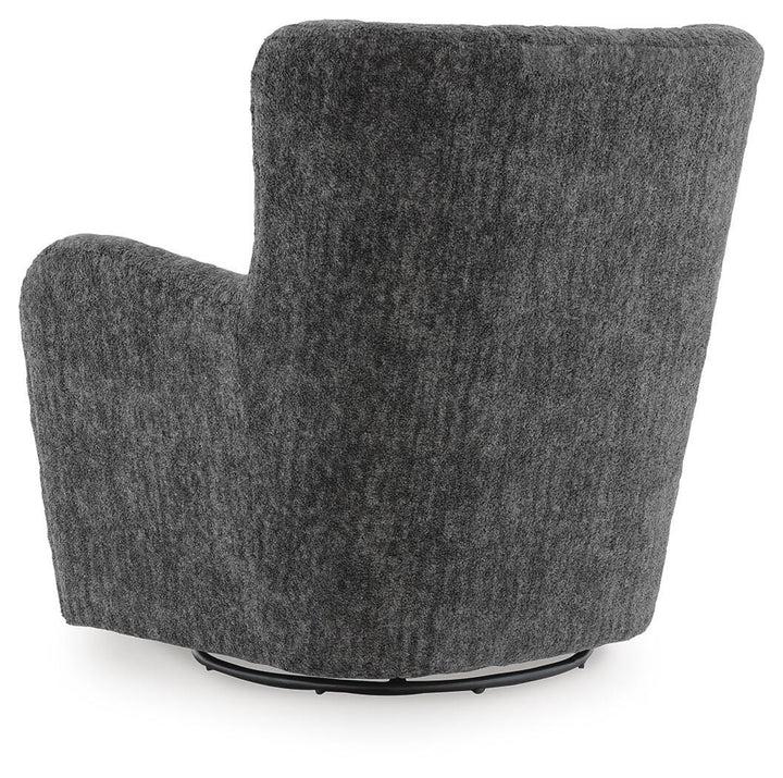 Rowenburg Swivel Glider Accent Chair - Heather Charcoal (5)
