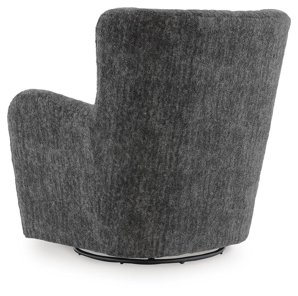 Rowenburg Swivel Glider Accent Chair - Heather Charcoal (5)