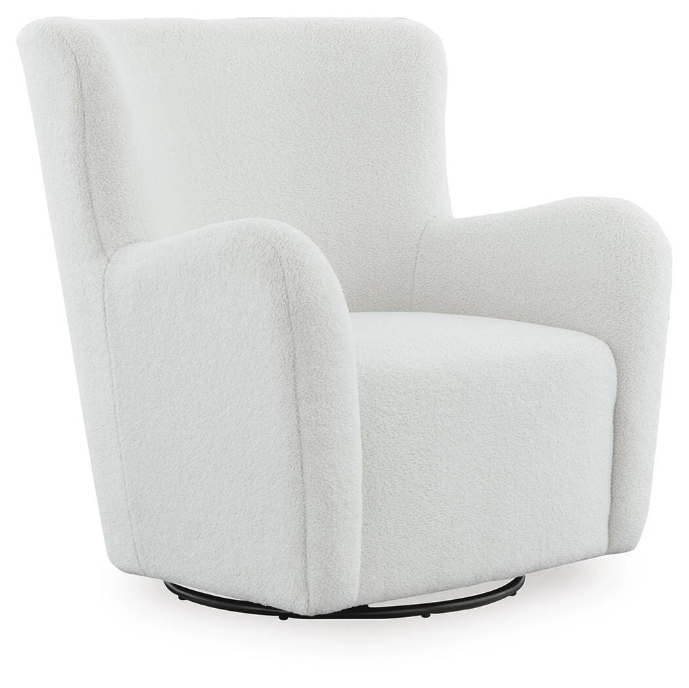 Rowenburg Swivel Glider Accent Chair - Cream (1)