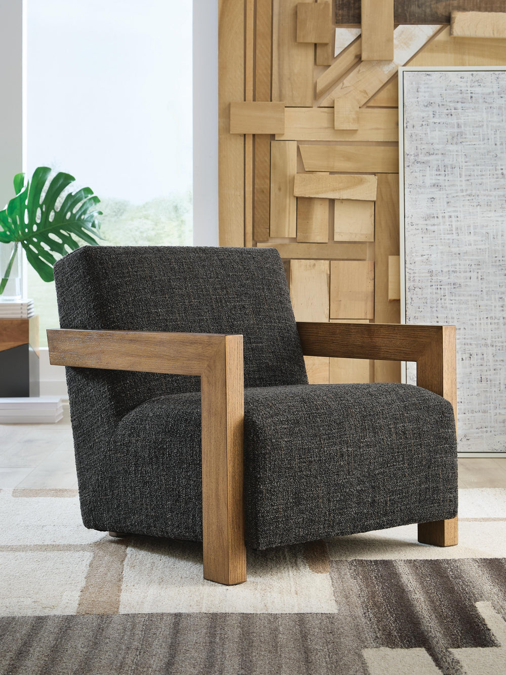 Dorney Accent Chair - Charcoal/Brown (2)