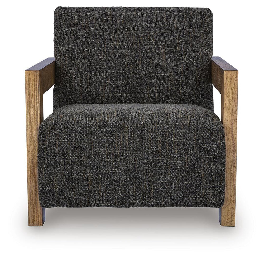 Dorney Accent Chair - Charcoal/Brown (3)
