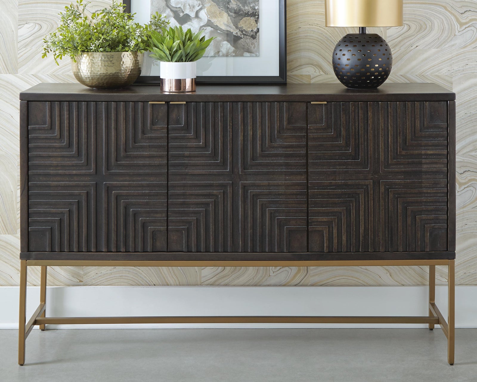 Elinmore Accent Cabinet - Dark Brown (2)