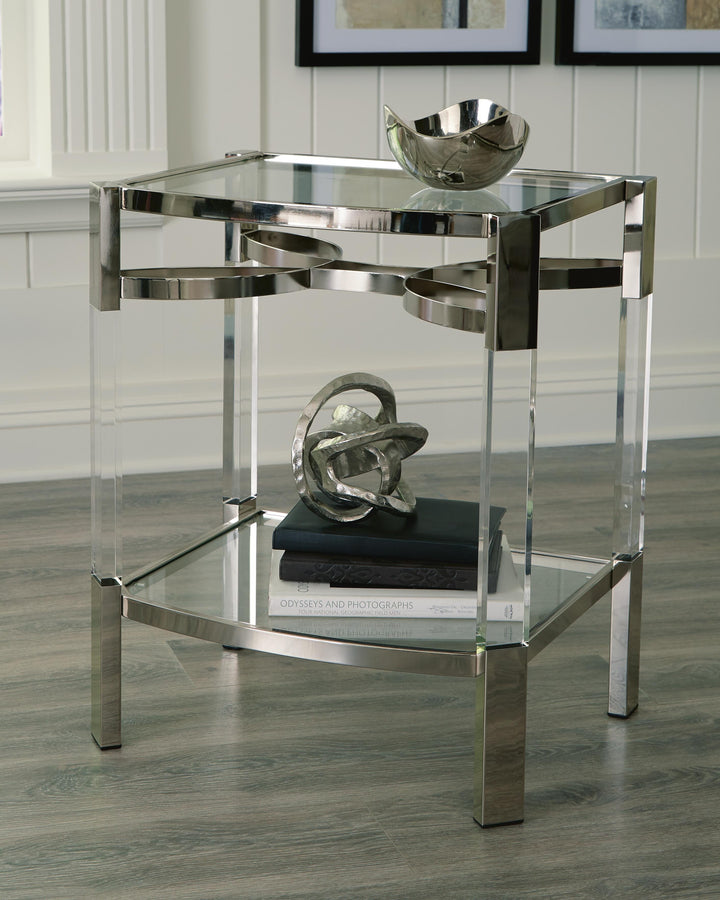 Chaseton Accent Table - Pearl Silver (2)