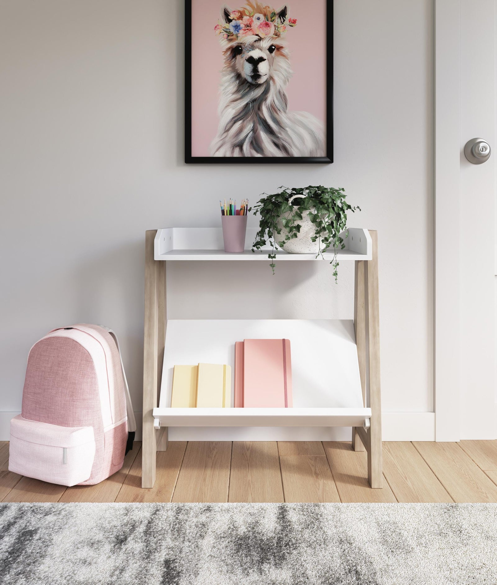 Blariden Small Bookcase - White (2)
