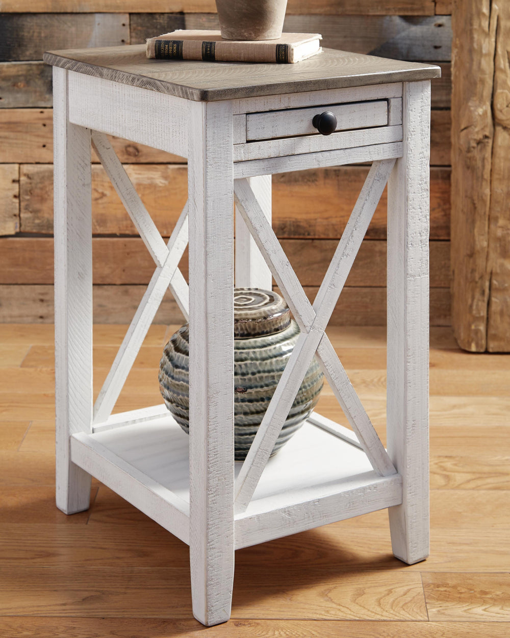 Adalane Accent Table - White (2)