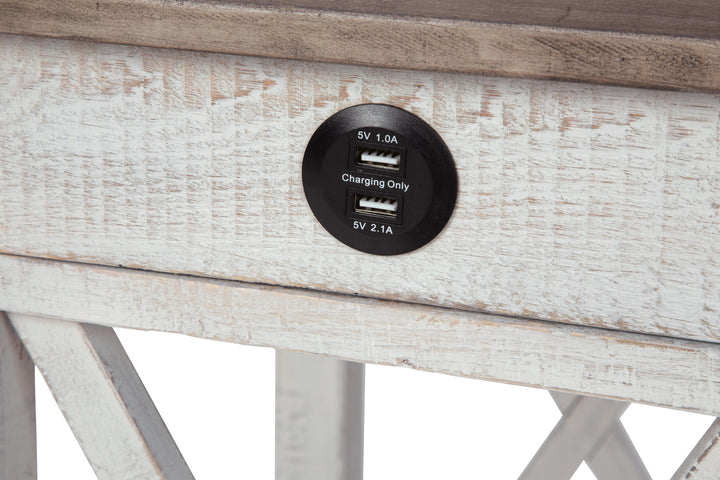 Adalane Accent Table - White (8)