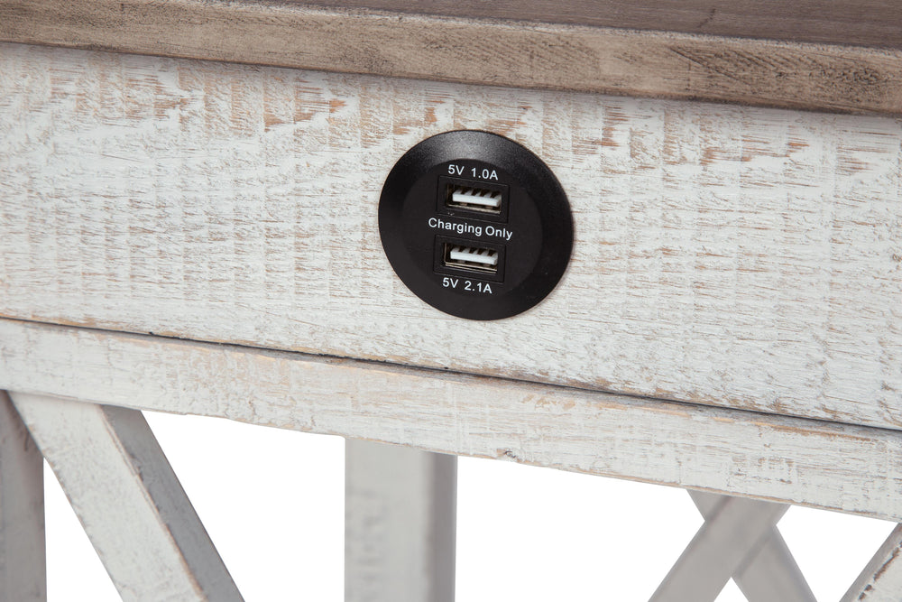 Adalane Accent Table - White (8)