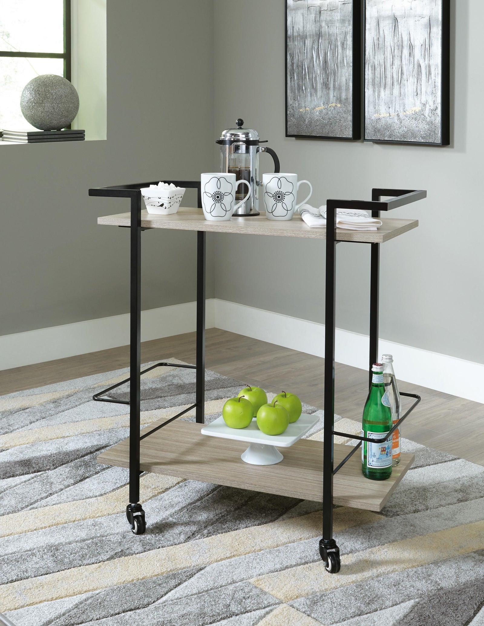Waylowe Bar Cart - Dark Brown (2)