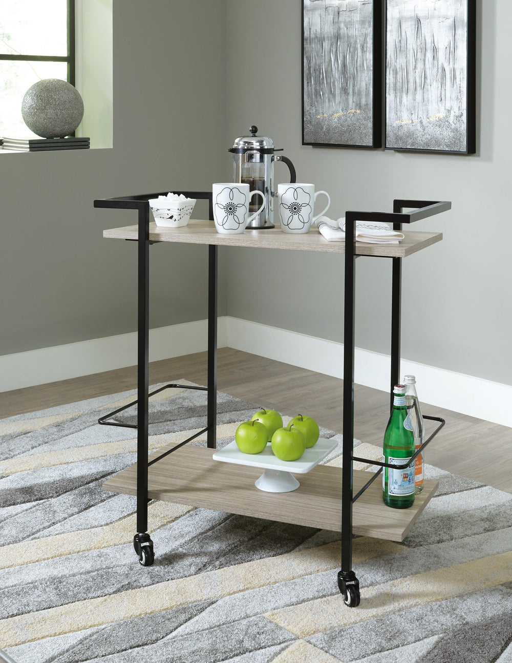 Waylowe Bar Cart - Dark Brown (2)