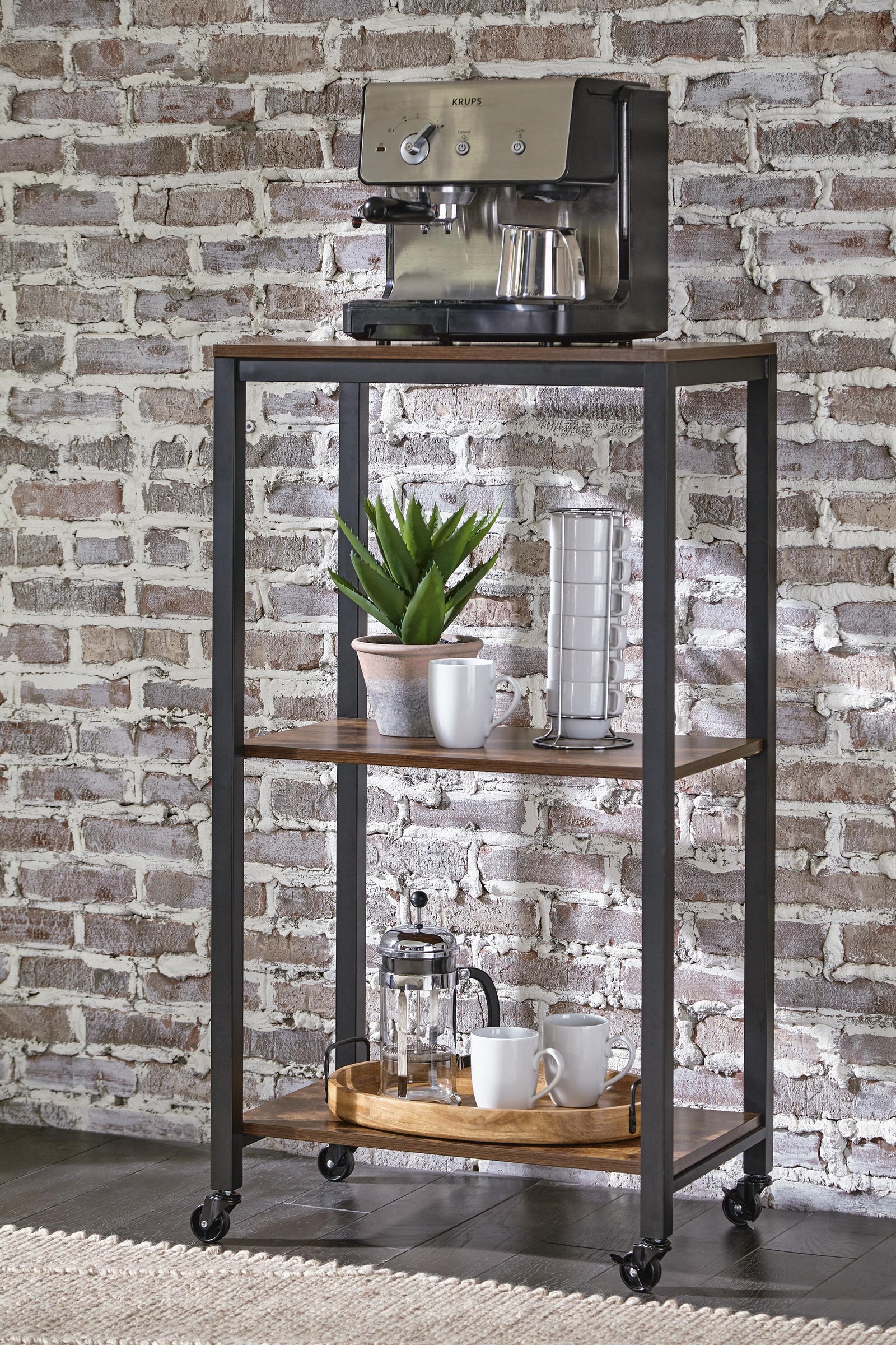 Bevinfield Bar Cart - Dark Brown (2)