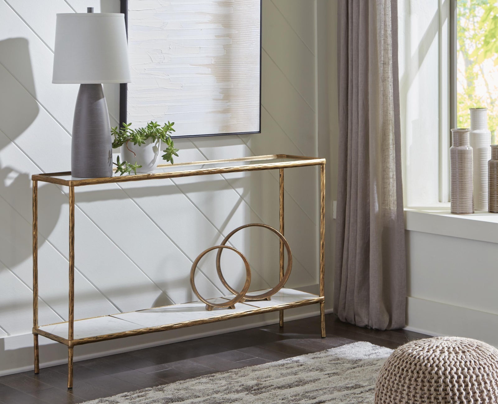 Ryandale Console Sofa Table - Dark Brown (2)
