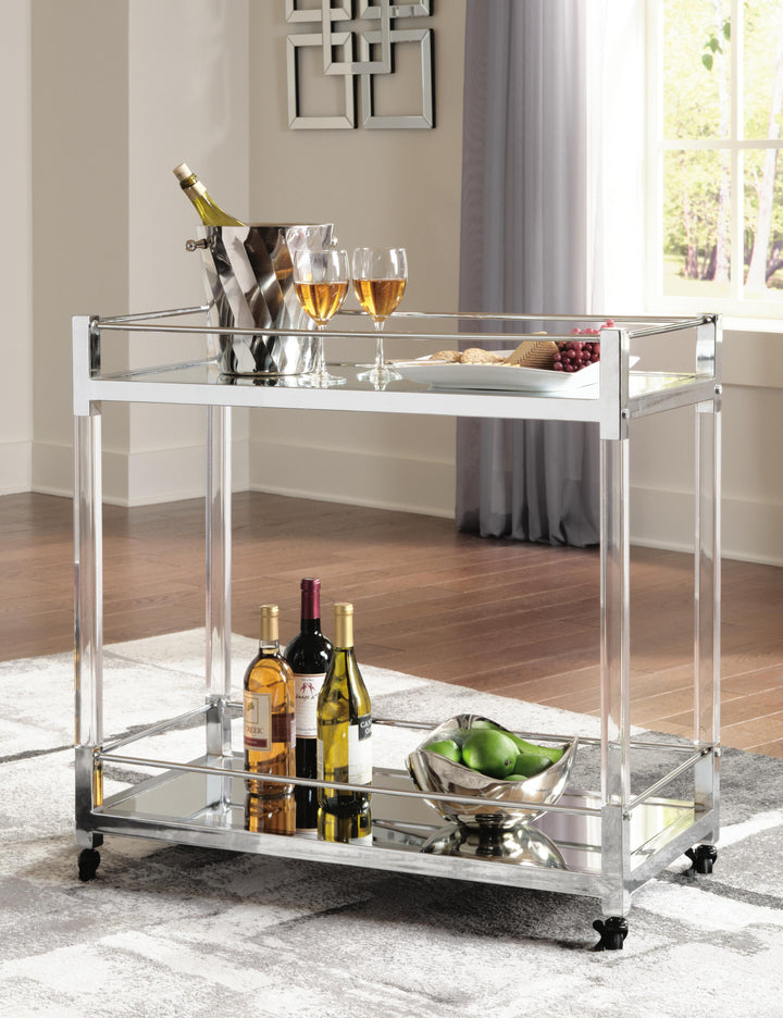 Chaseton Bar Cart - Pearl Silver (2)