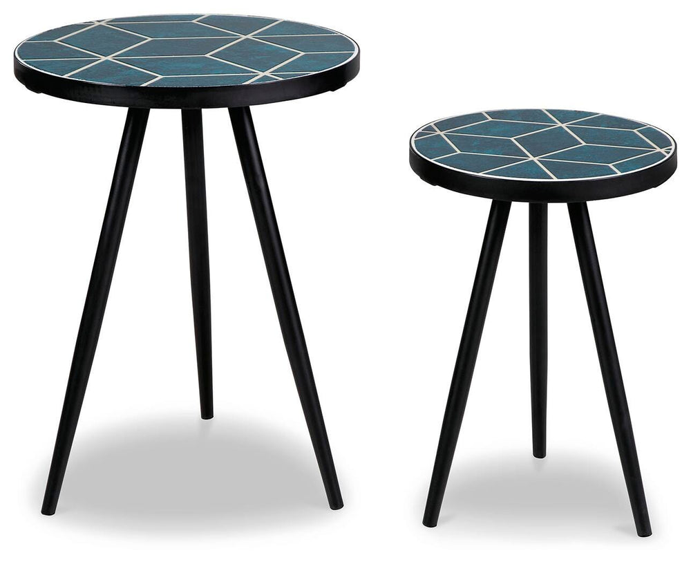 Clairbelle Accent Table (Set of 2) - Light Blue (3)