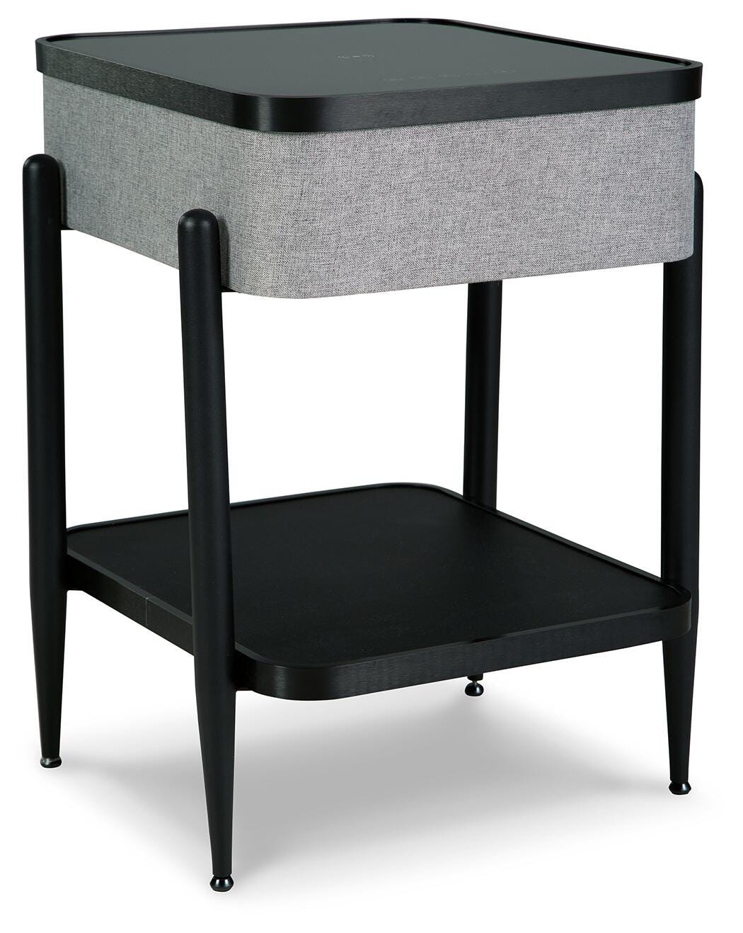 Jorvalee Accent Table with Speaker - Dark Gray (1)