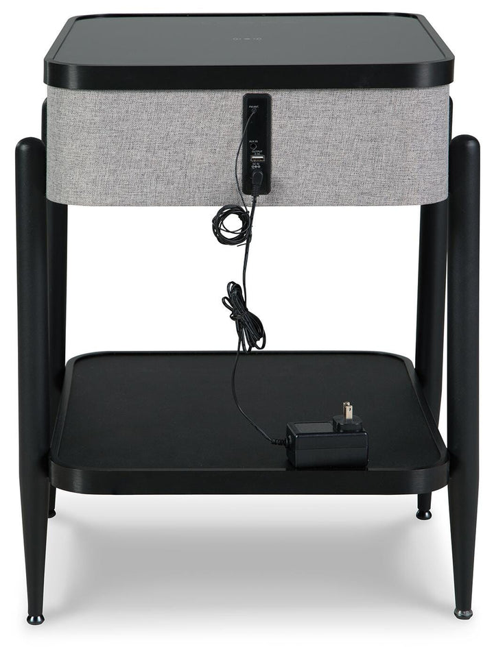 Jorvalee Accent Table with Speaker - Dark Gray (5)