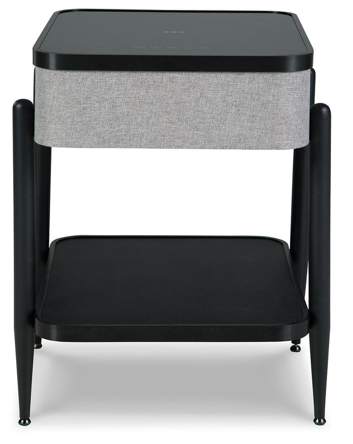 Jorvalee Accent Table with Speaker - Dark Gray (3)