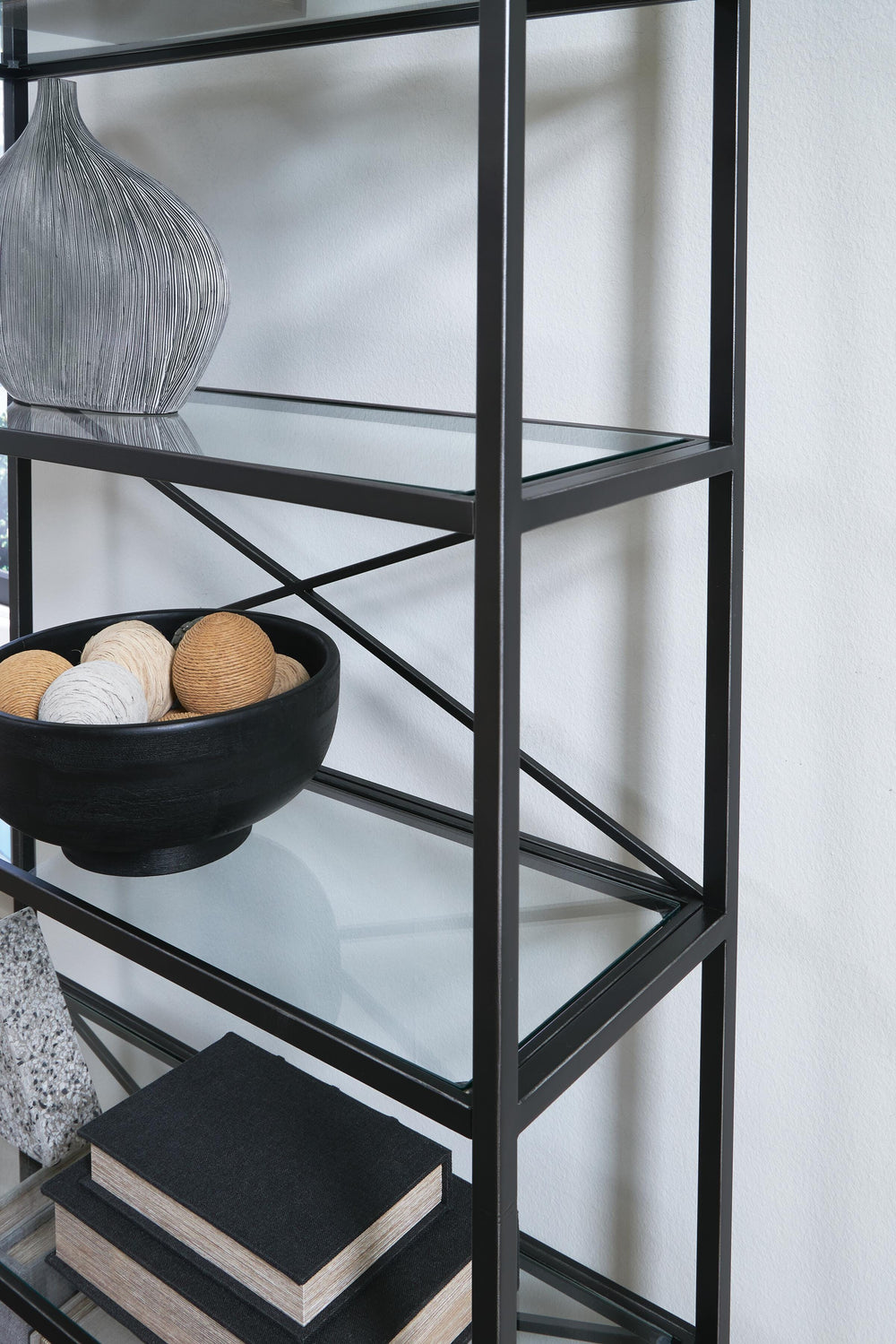 Dakerwell 72" Bookcase - Black (3)